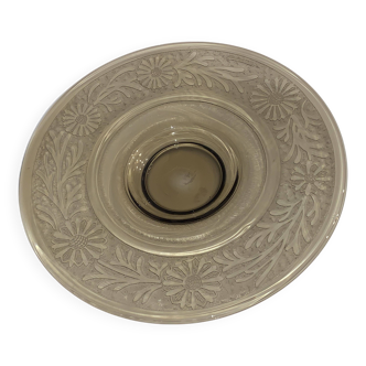 Large Art Deco acid-etched glass bowl signed VERAME