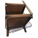Cane and bamboo side table