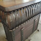 Wood and steel bar counter