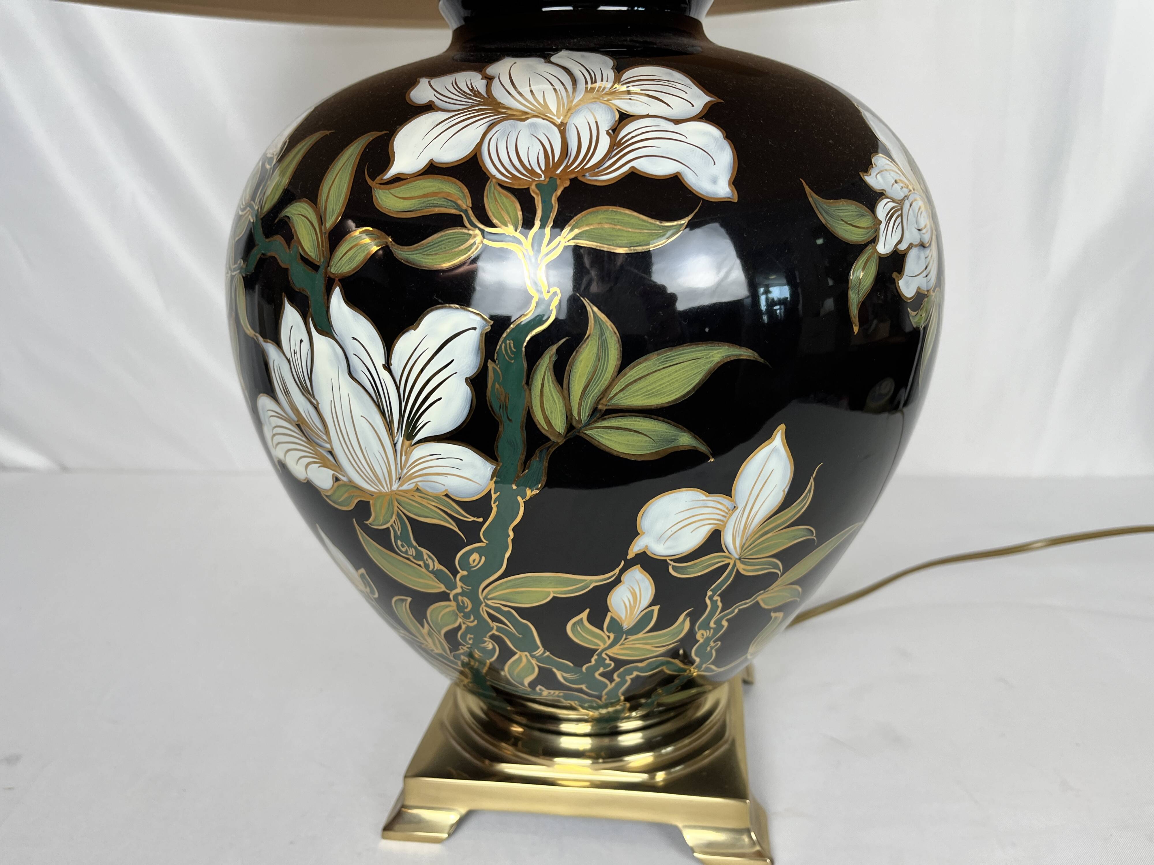 Important English porcelain lamp signed Drimmer 1989