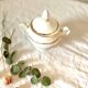 Fine porcelain sugar bowl from sologne france