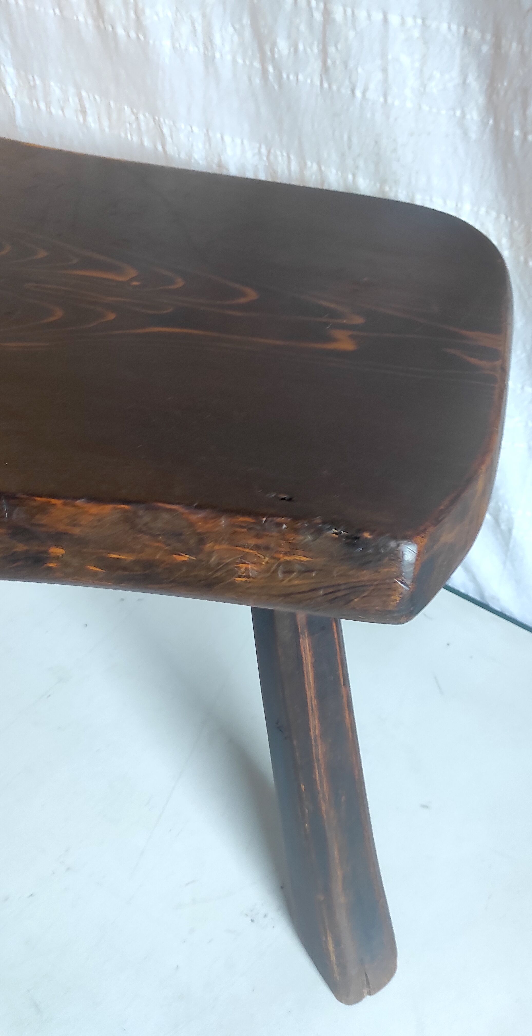 Brutalist solid wood coffee table – 50s/60s