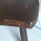 Brutalist solid wood coffee table – 50s/60s