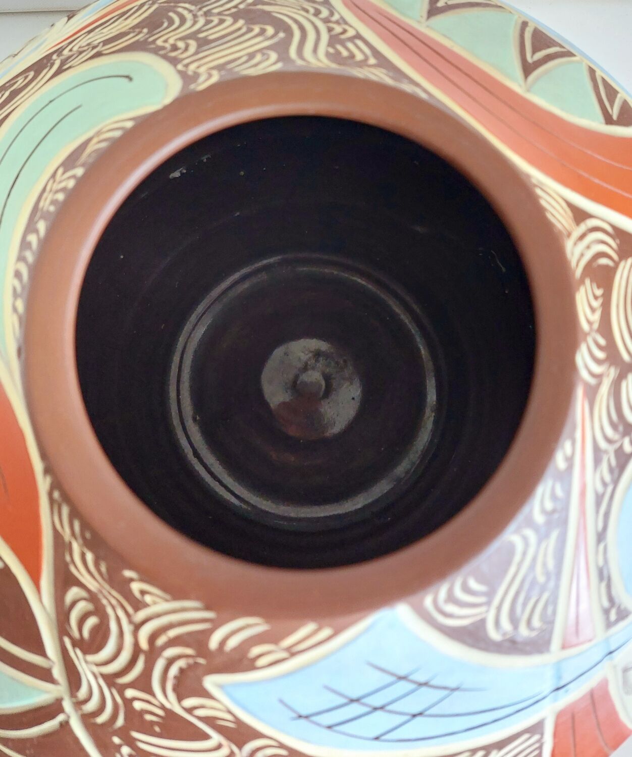 50s pottery vase numbered