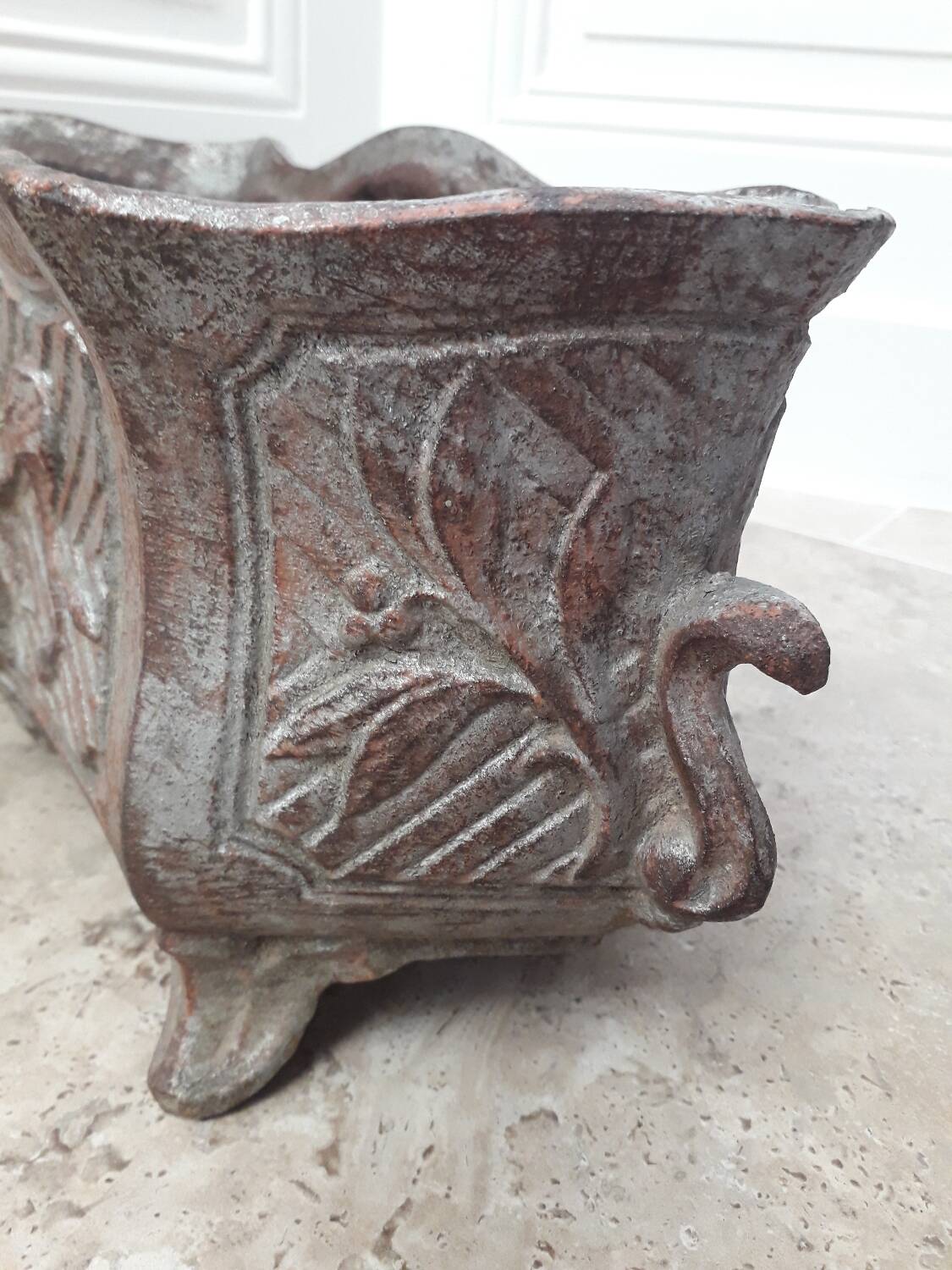 Old cast iron planter