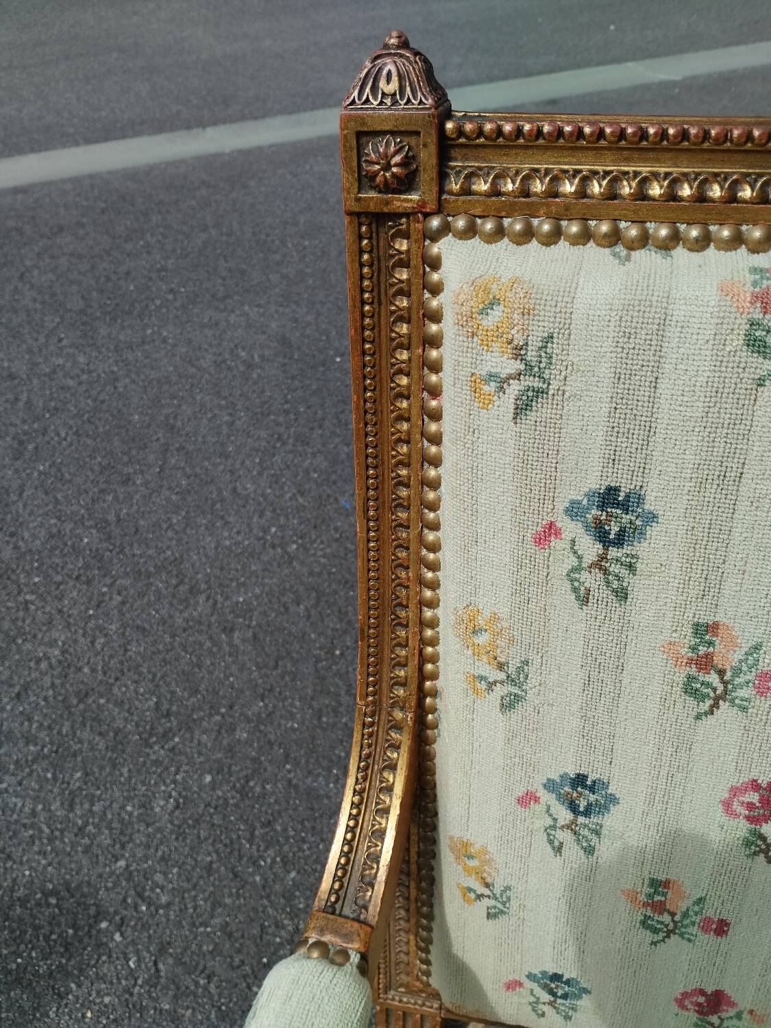 Pair of old Louis XVI style armchairs