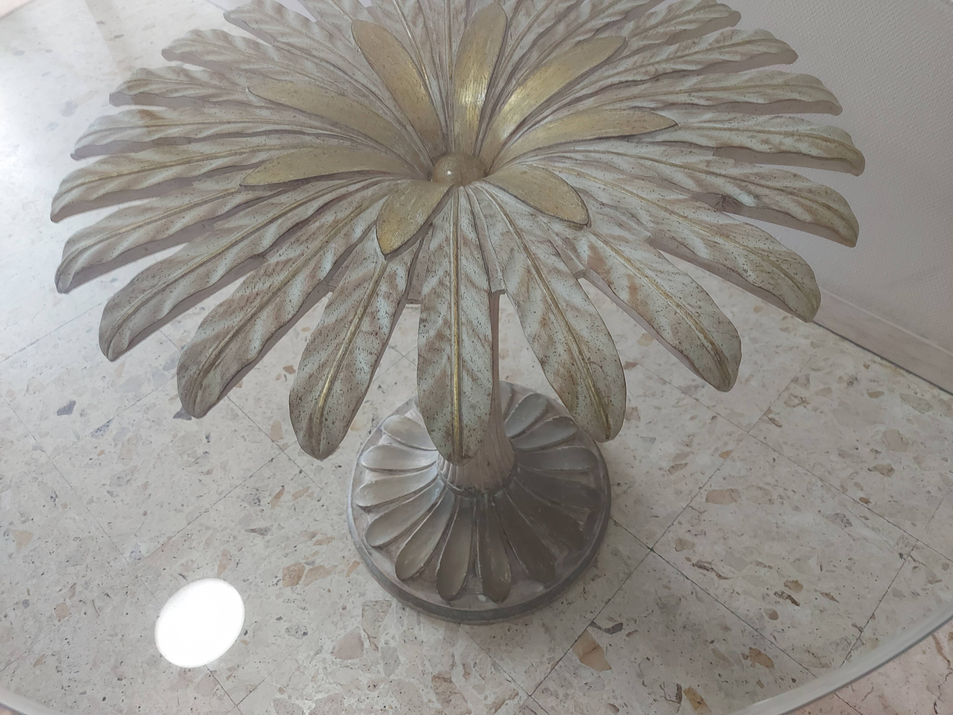 Italian daisy table 60s, 70'S design table Chelini Florence