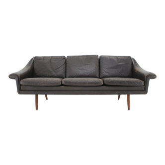 1960s Aage Christiansen ''Matador" Leather 3-Seater Sofa, Denmark