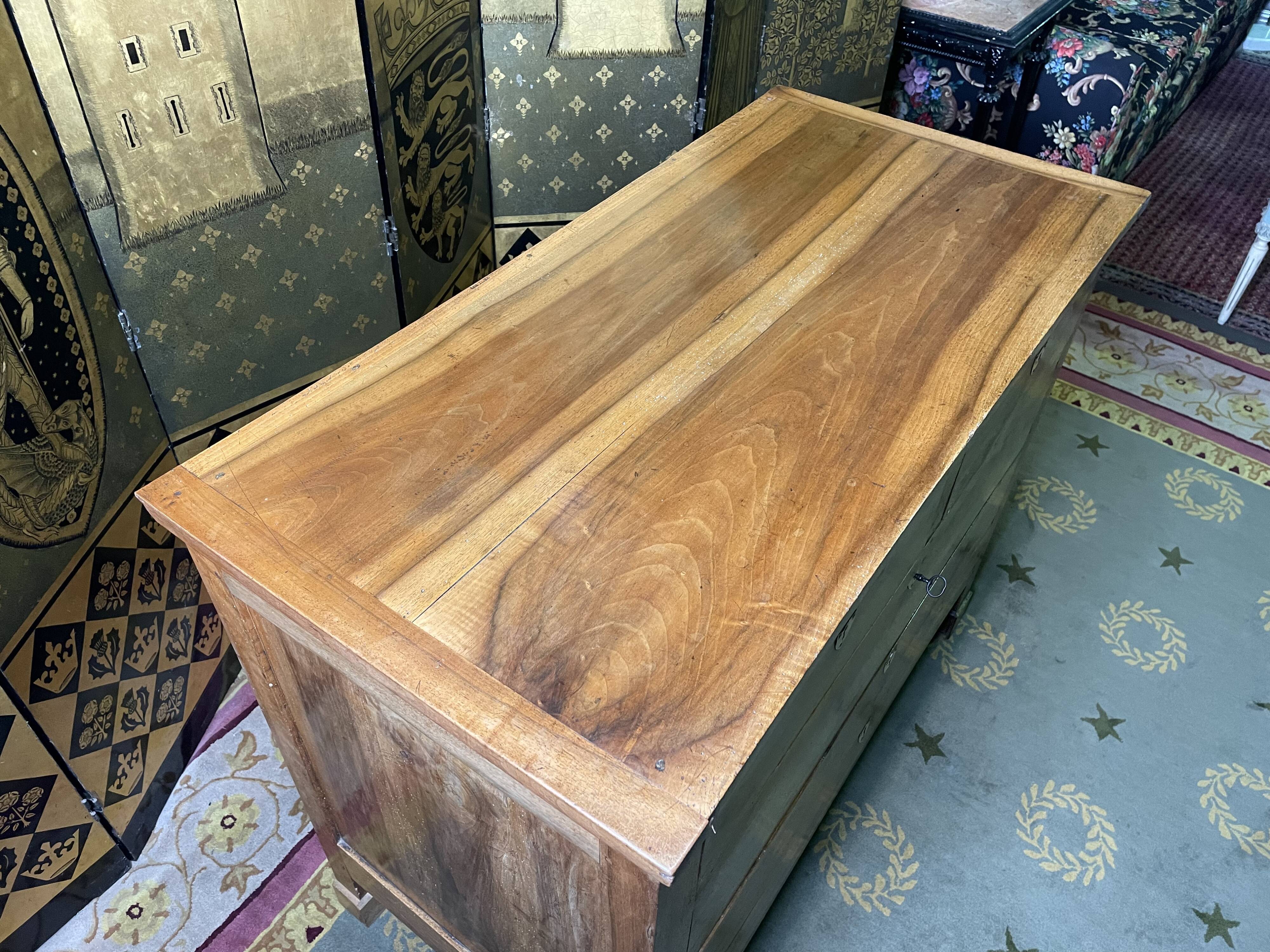 Empire walnut chest of drawers