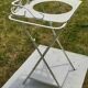 Folding metal vanity cabinet