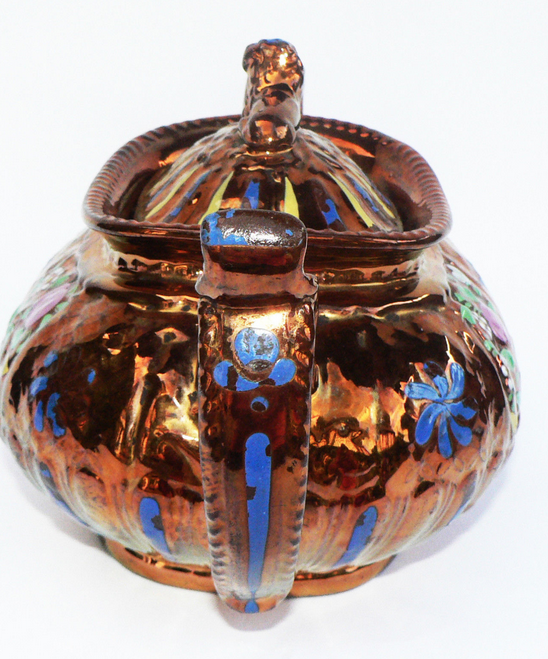 Important old staffordshire earthenware teapot called Jersey XIXa