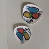 Set of 2 ashtray empty pocket 60s vitnage Plastorex Ornamine France