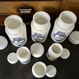 Lot 6 apothecary jars glass