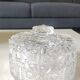 Bonbonnière ronde Cristal Bohème taillé. Motifs étoilés . Diam 15 cm