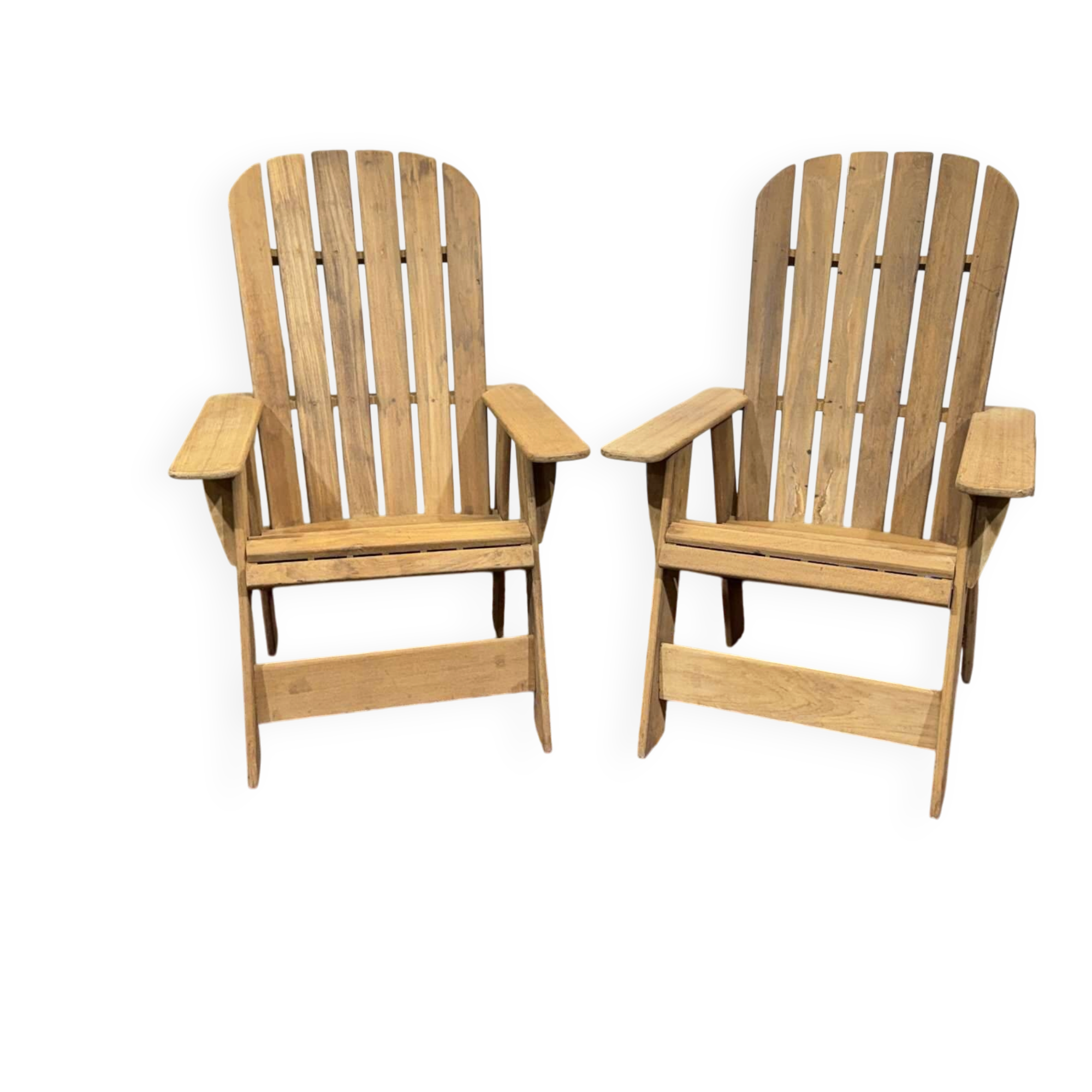 Pair of Indian teak armchairs