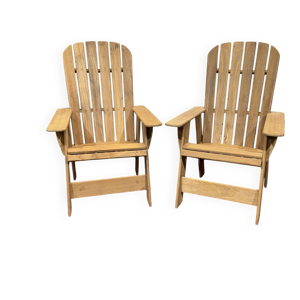 Paire de fauteuils indiens - teck
