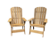 Pair of Indian teak armchairs