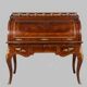 Louis XV cylinder desk with marquetry and bronze.