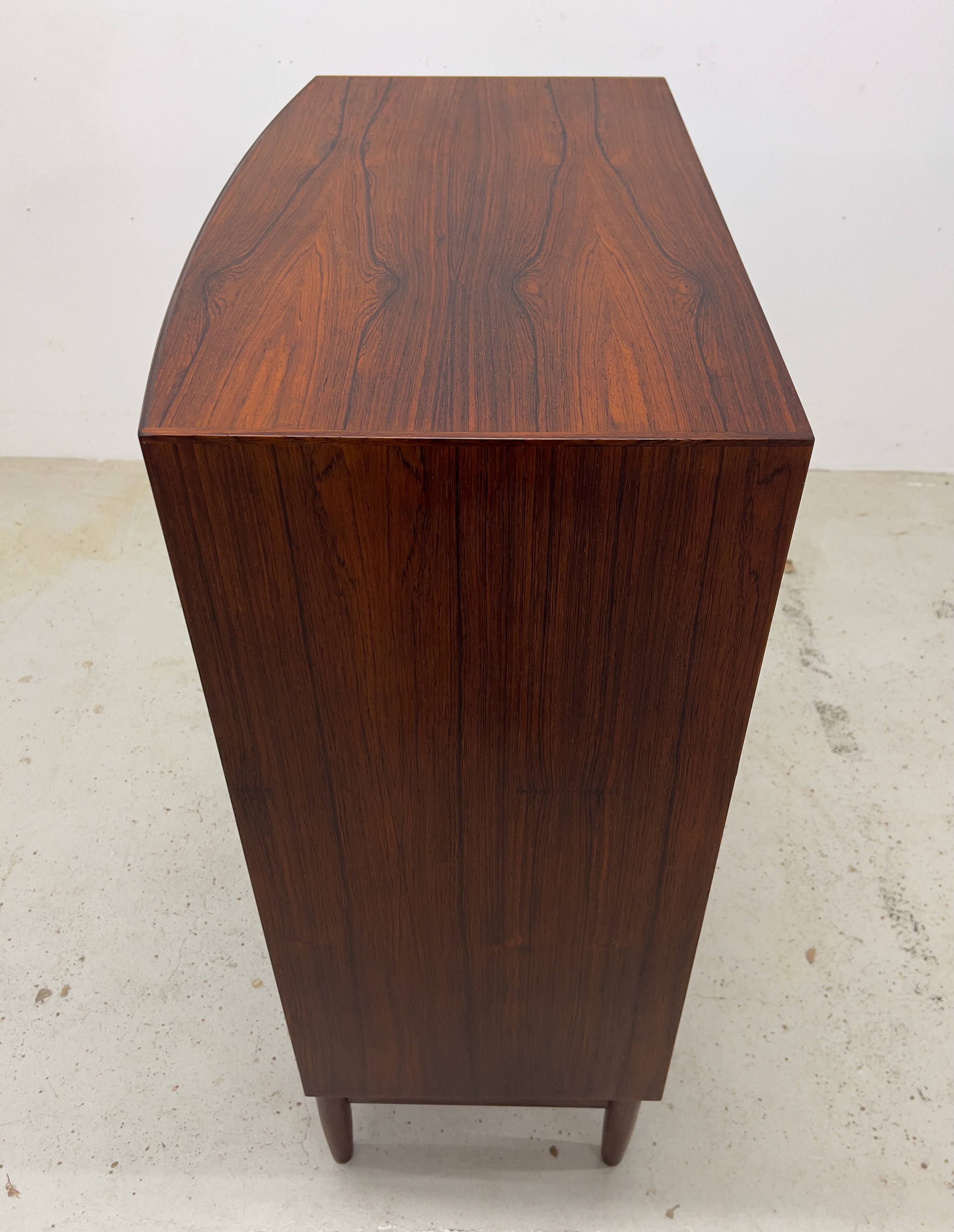 Rosewood Bowed Chest Of Drawers By Kai Kristiansen