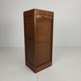 Dutch oak tambour archive cabinet, 1920s–1930s