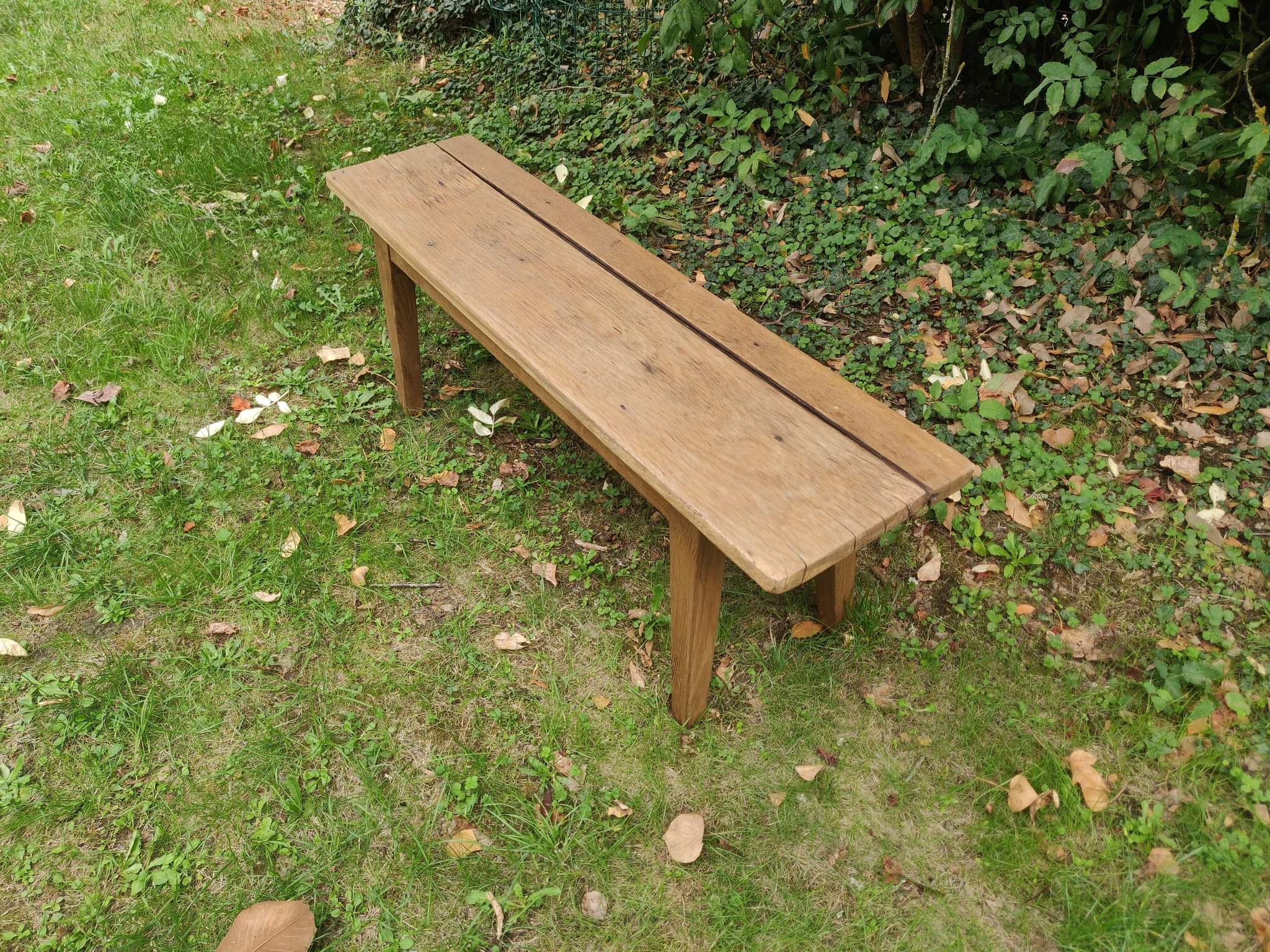 Antique oak bench