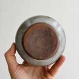 sanded stoneware pot signed Chantal and Thierry Robert