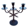 Three-branched black metal candelabra in gothic style