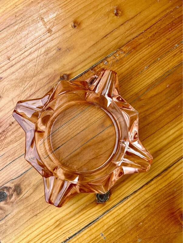 Vintage rosaline ashtray