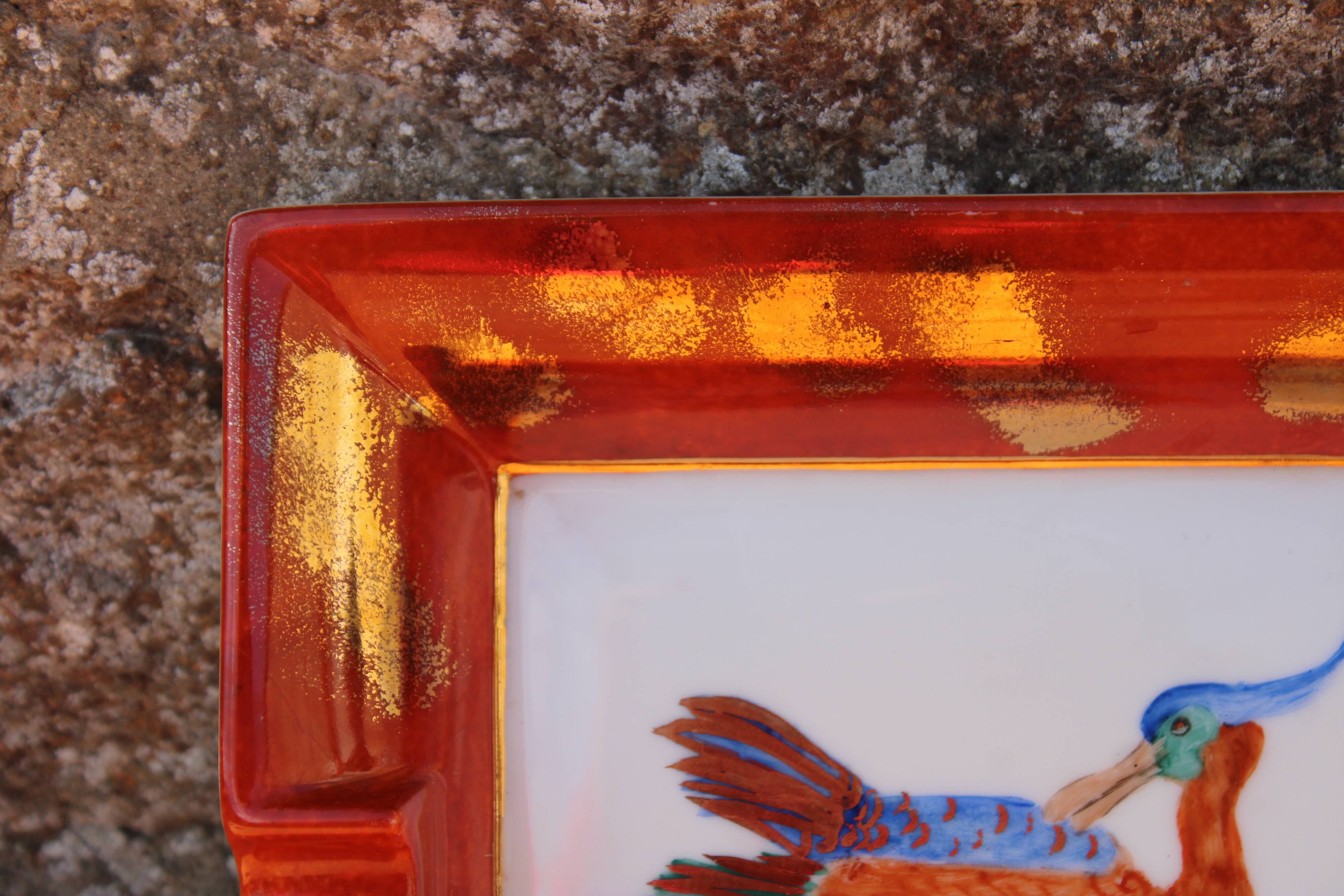 Cendrier / vide-poche Limoges peint à la main – Harambure Réillé