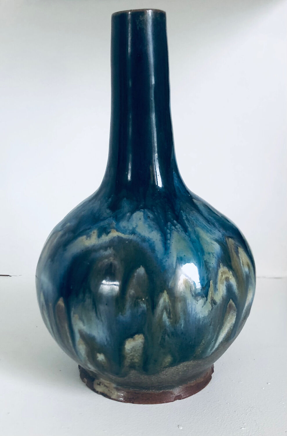 Art Deco vase in salt-glazed stoneware by Labrec by Labrut & Recullé
