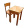 Table with extensions in wood and aluminum, ROC + 1 chair from the 50s