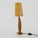 Sculptural lamp in carved oak wood, 70s 80s