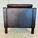 Vintage retro Danish club chair in brown leather by Erik Jørgensen