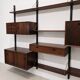 Modular wall cabinet in rosewood