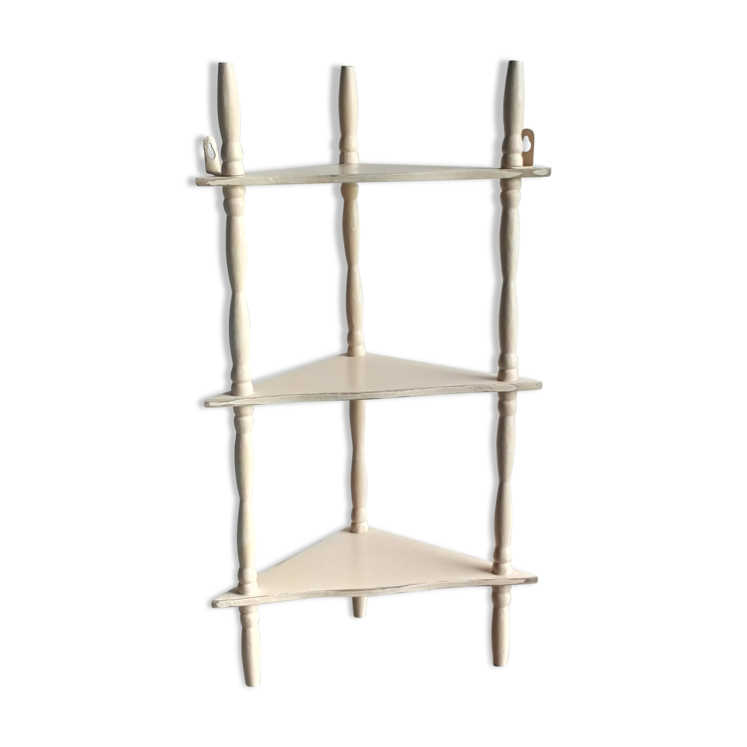 Old corner wall shelf turned wood