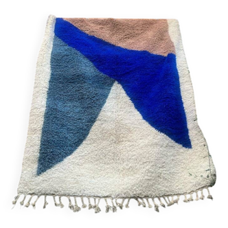 Tapis coloré el laine et coton marocain traditionnel 250cmx150cm