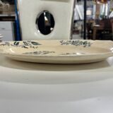 Plat ovale en porcelaine longwy signé yeho