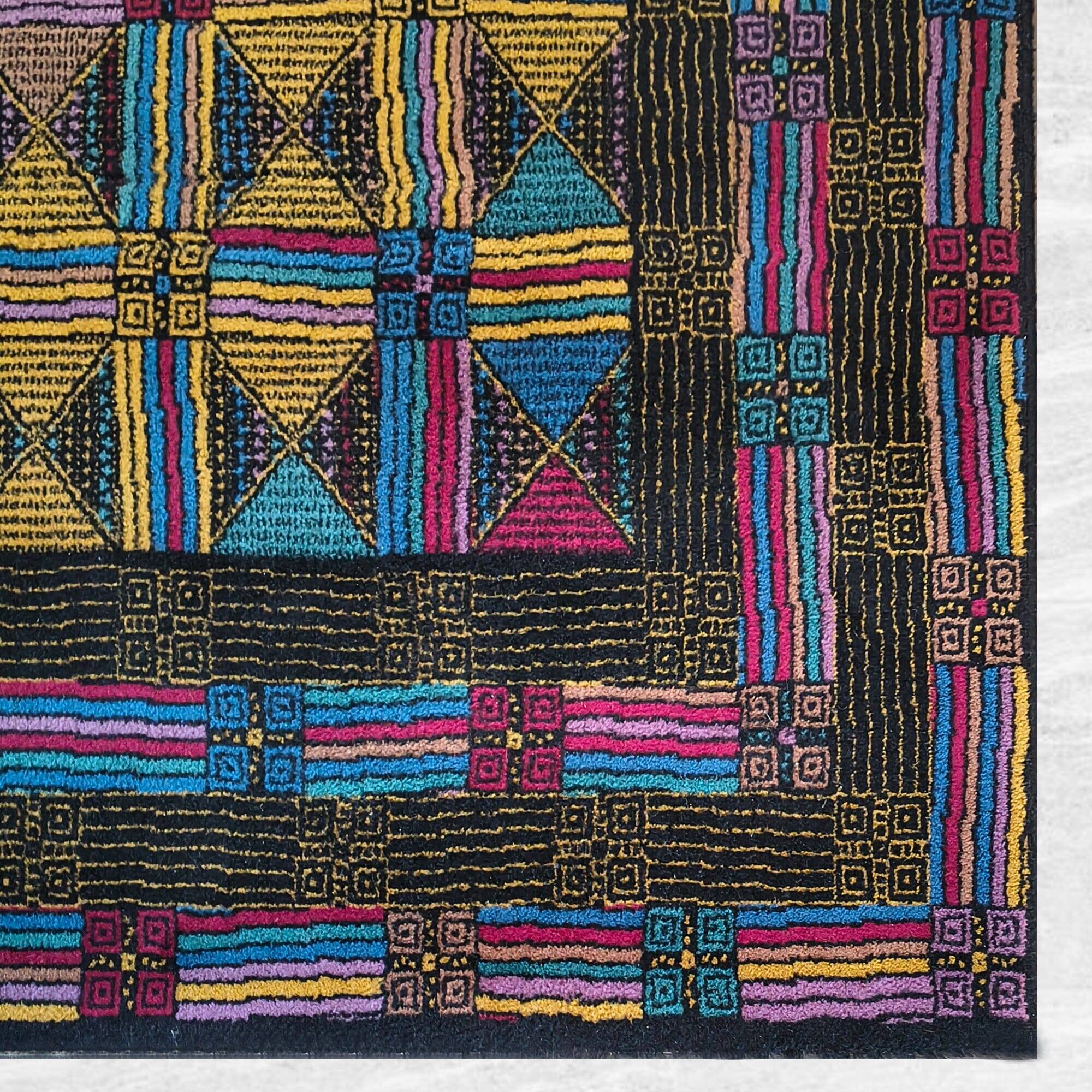 Tapis en laine géométrique italien magnifique des années 1980 par Missoni pour T&J Vestor