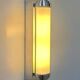 Vintage modernist chrome and opaline wall lamp, France 1980