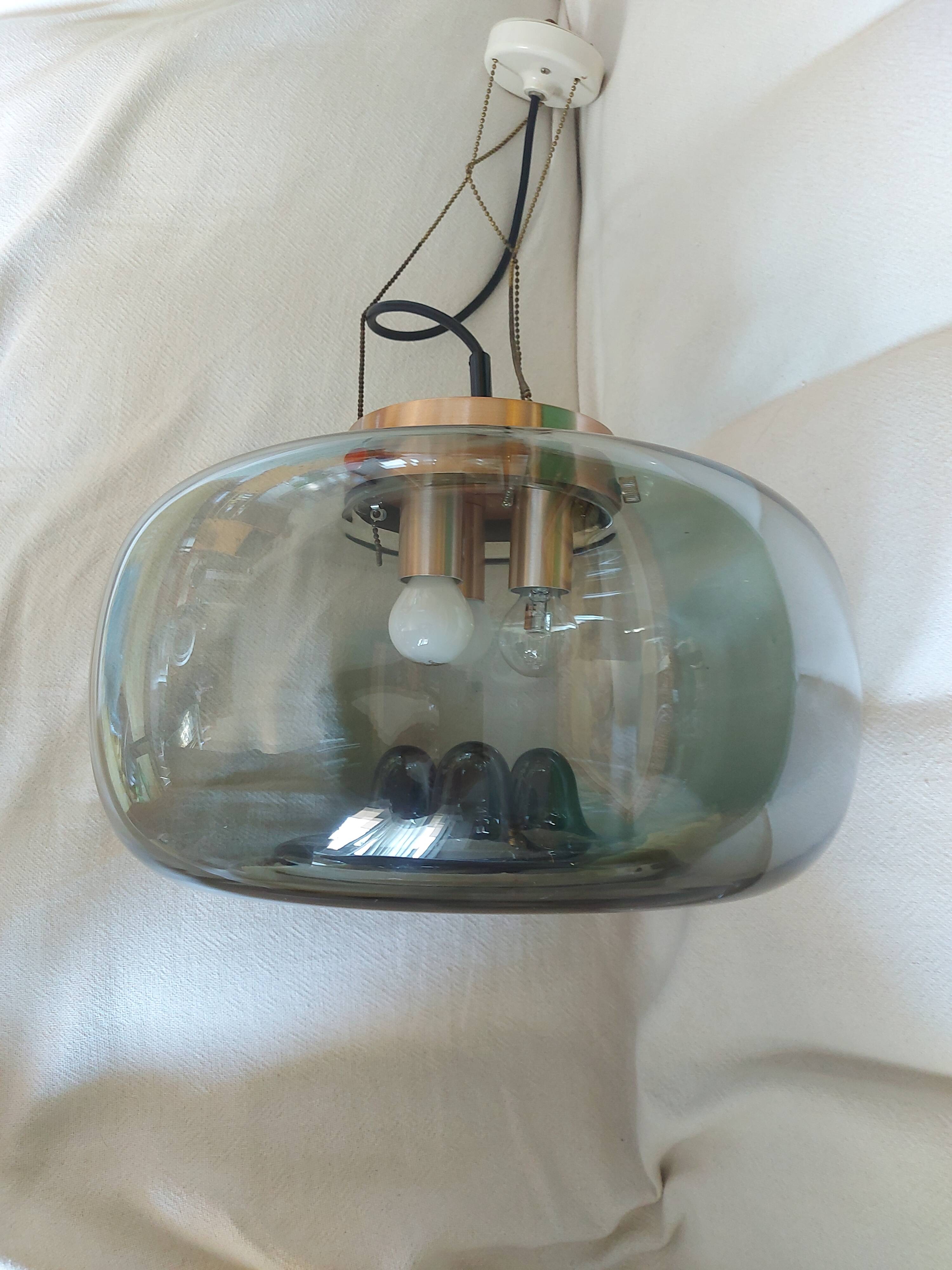 1970s trianon raak glass pendant pendant