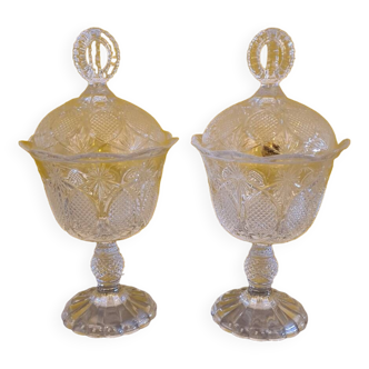 Crystal Bonbonnières From Royal Crystal Rock Italy, from the  1980s