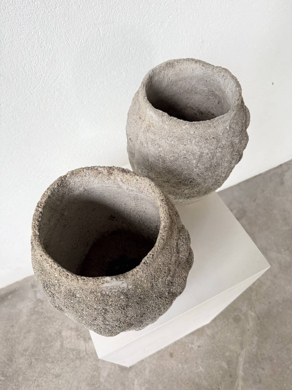 Pair of cement planters, 1900