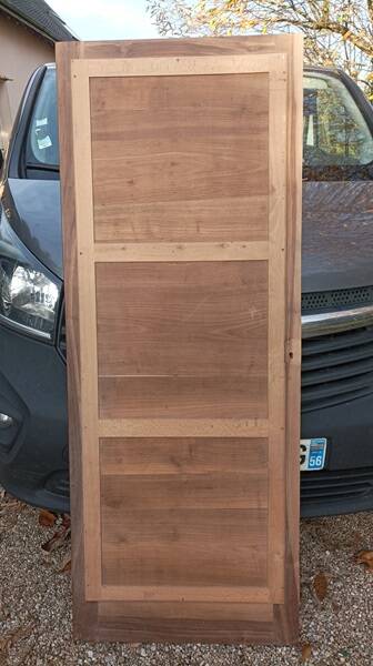 Beveled mirror solid wood door frame carved air-gummed