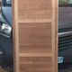 Beveled mirror solid wood door frame carved air-gummed