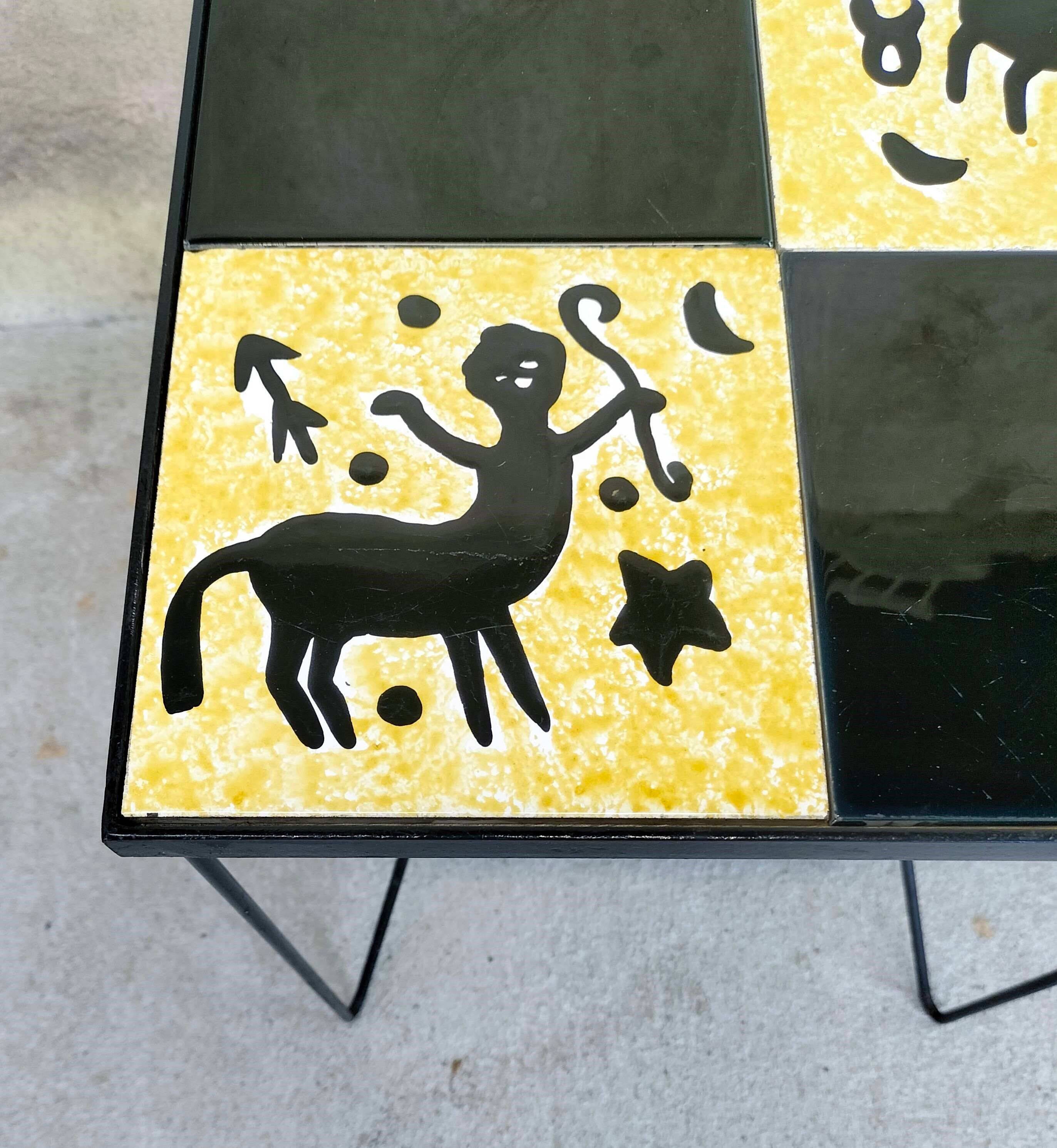 Zodiac tiled side table