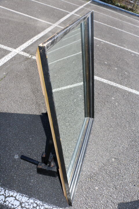 Rectangular black mirror 127Cm