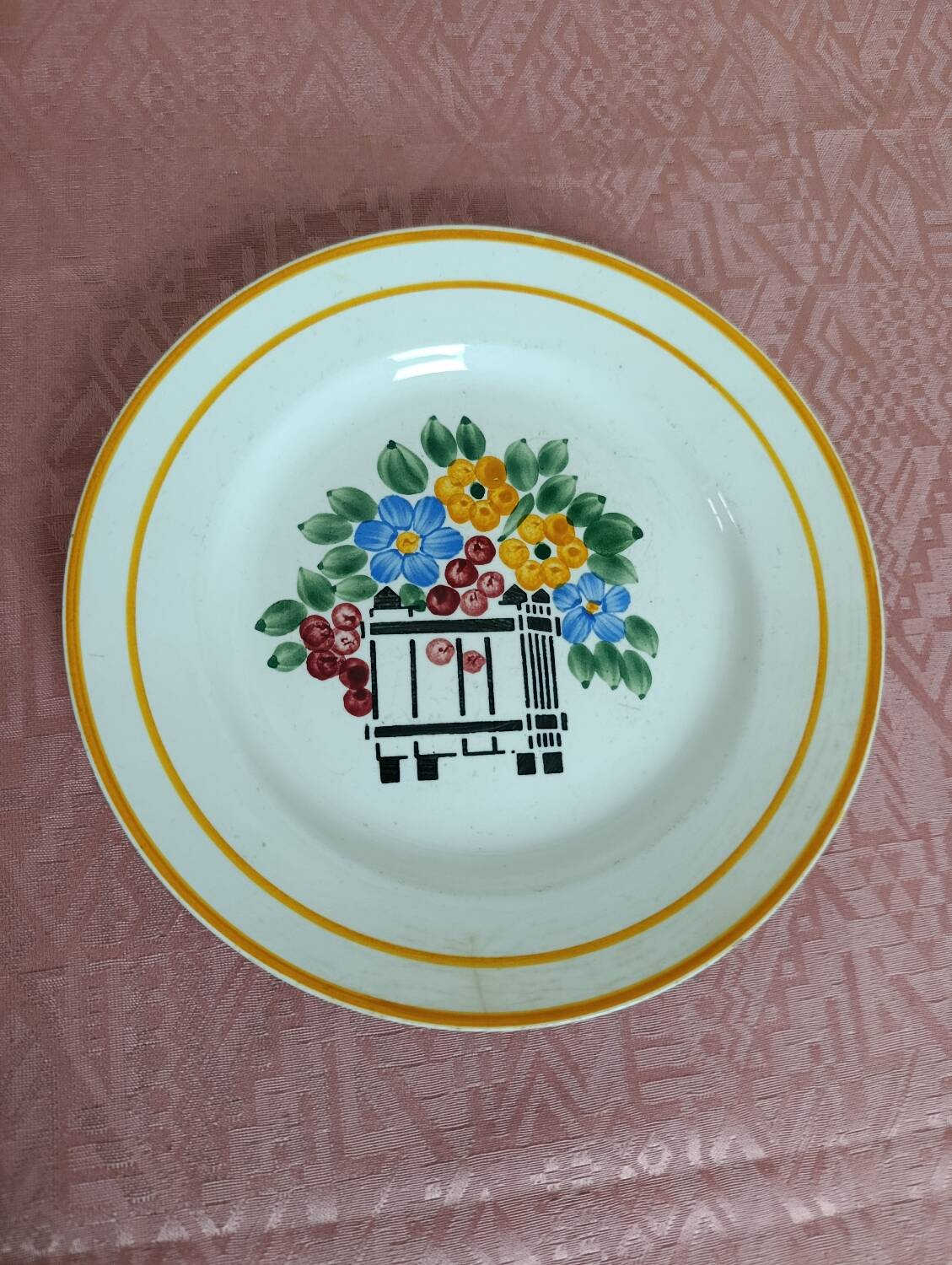 Assiette fleuri HBCM France