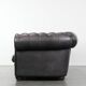 Set consisting of a cowhide leather Chesterfield sofa and matching ottoman