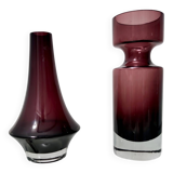 Pair of Glass Vases by Tamara Aladin for Riihimaen Lasi Oy, Finland