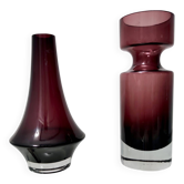 Paire de vases en verre par Tamara Aladin pour Riihimaen Lasi Oy, Finlande